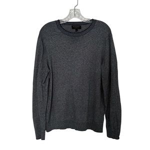 Banana Republic Premium Luxe Yarn Crew Neck Sweater Grey Cashmere Silk Size L